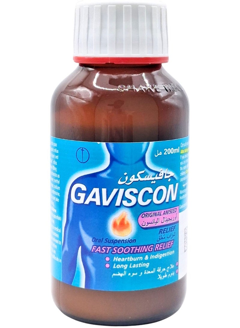 Gaviscon Suspension 200ml (Fast Relief from Heartburn & Acid Reflux)
